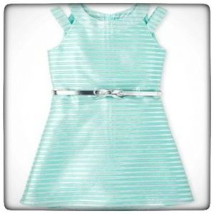 The Children's Place Girls Metallic Striped Jacquard Dress-5